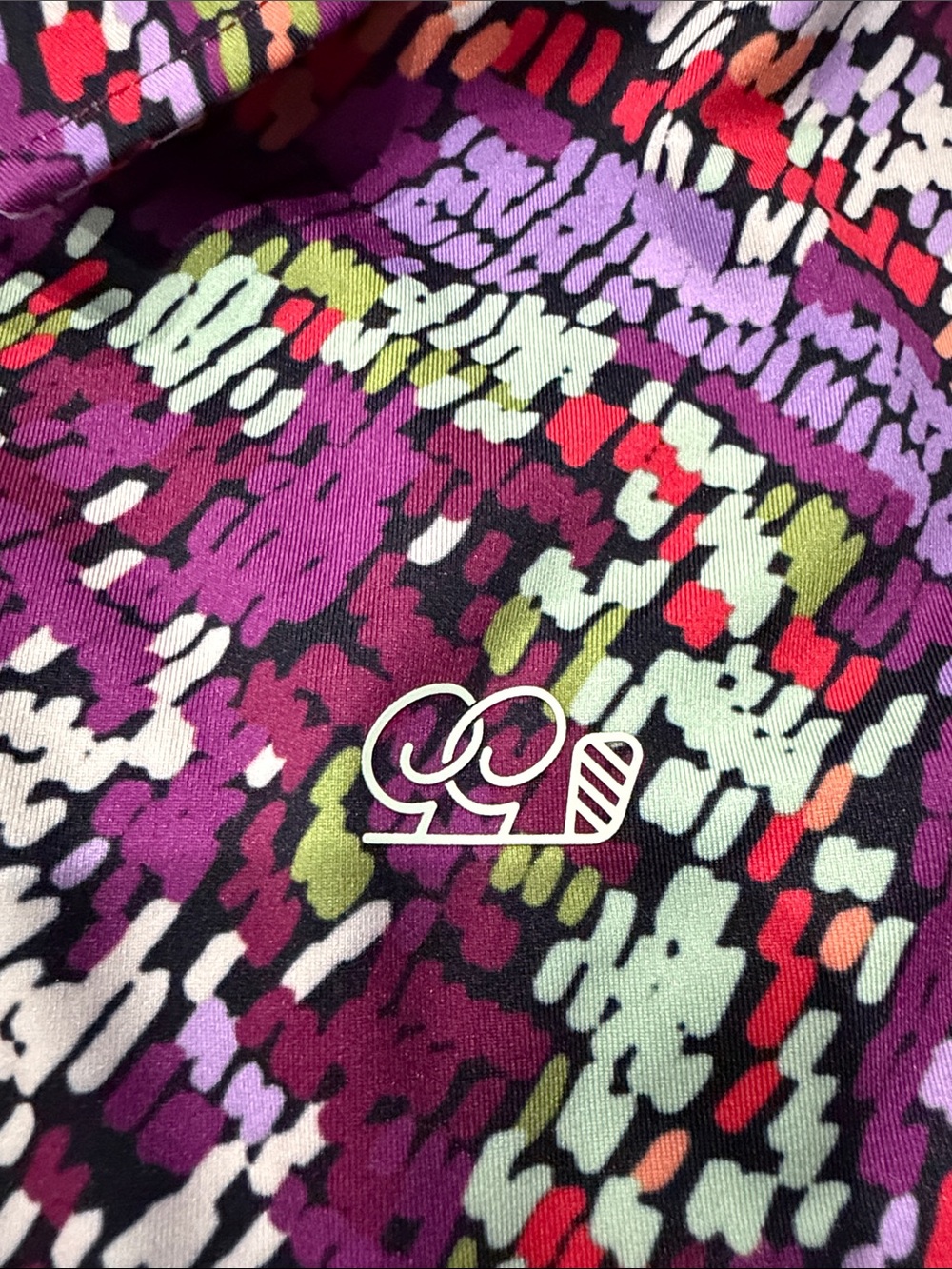 Good Good Golf Multicolor Vibrant Abstract Print Polo — Size Large - Picture 4 of 8